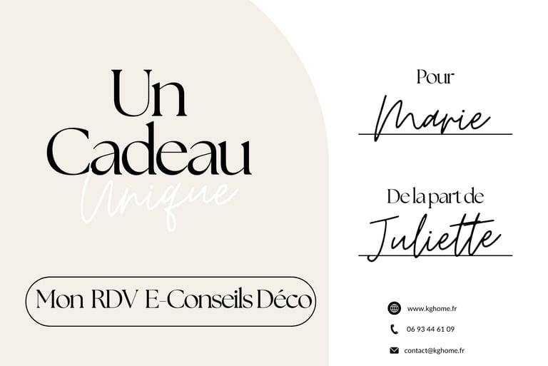 CARTE CADEAU - KG HOME- MON COACHING DECO EN VISIO