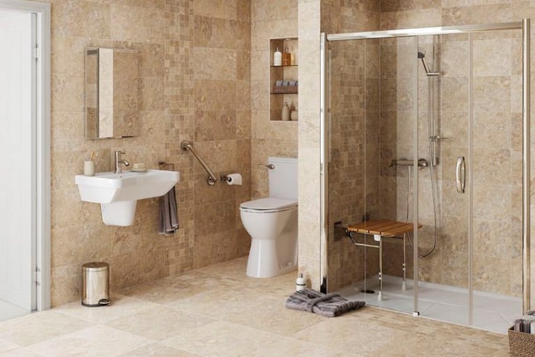 salle de bain rénovée adaptée senior pmr