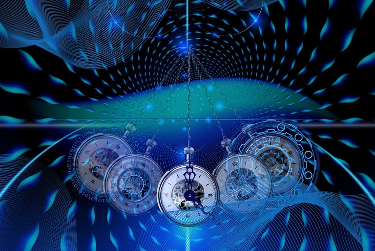 mouvement pendulaire montre a gousset dans l'univers quantique