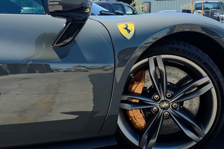 Ferrari 296 GTB with premium gloss PPF and ceramic coating.