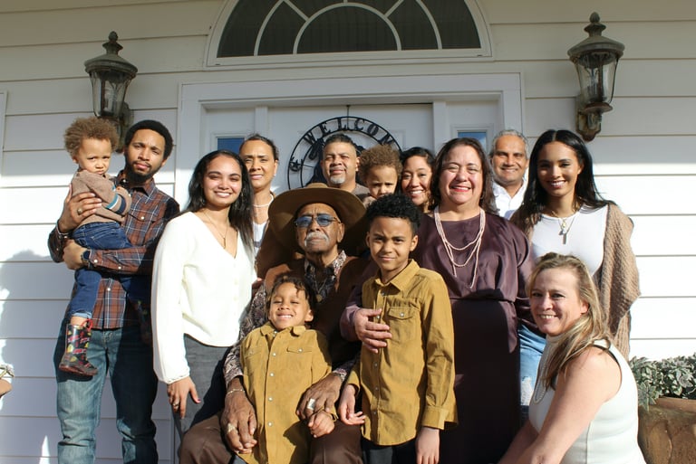 A family get together centred around retired Grandparents