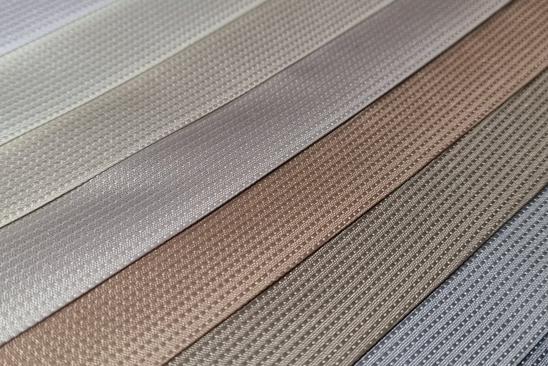 Vonios užuolaidų natūralios spalvos audiniai