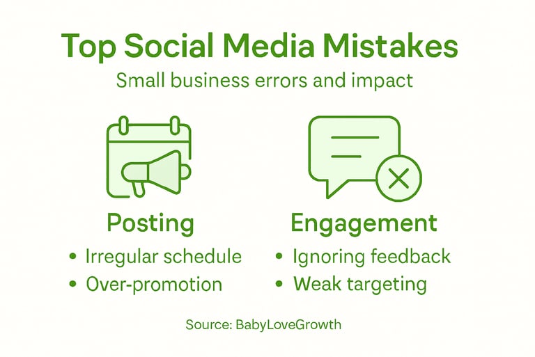 Infographic: common social media mistakes for small businesses