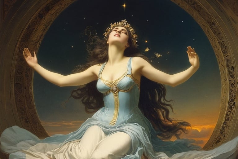 woman in a state of transcendental bliss