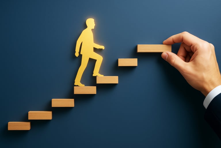 Symbolbild Karriereleiter - meine kontinuierliche, persönliche Weiterentwicklung