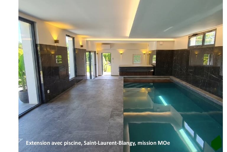 extension avec piscine à Saint-Laurent-Blangy