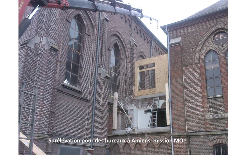 surélévation pour des bureaux à Amiens