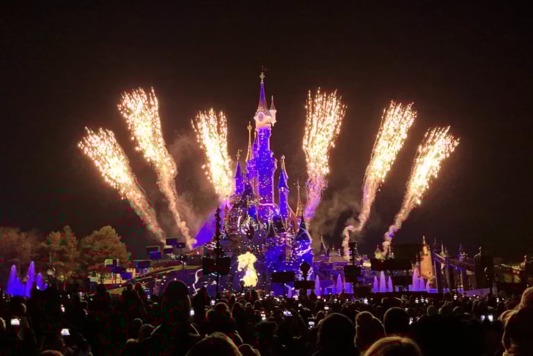 New Year going off at Disneyland Paris, Euro Disney firework show