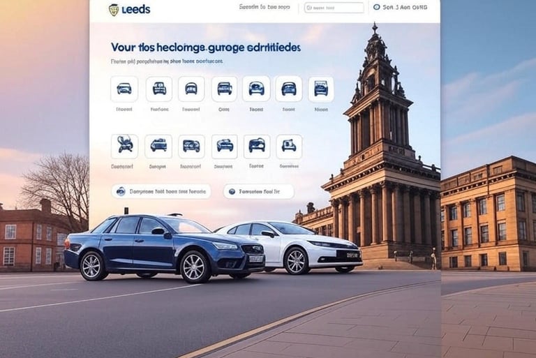 Mobile view of Leeds garage website, optimised for SEO success