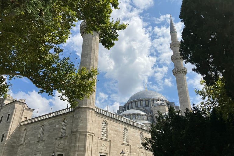 Suleymaniye Mosque dome and minarets