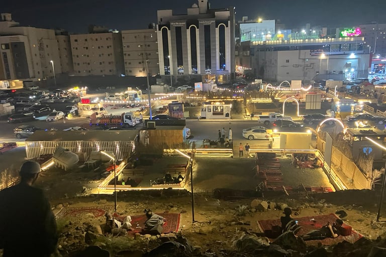 Tea restaurant on mountain top in Jeddah Saudi Arabia