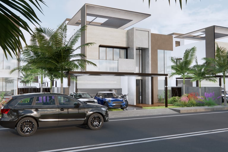 Fortune Hestia luxury villa exterior with modern architectural design