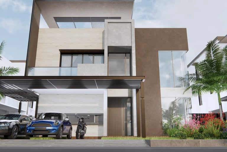 Modern exterior view of Fortune Hestia homes with elegant design and spacious balconies