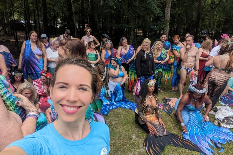 The Spring Splash Mermaid Meet-Up! Tails, Fins, and Mers of all stripes attended!