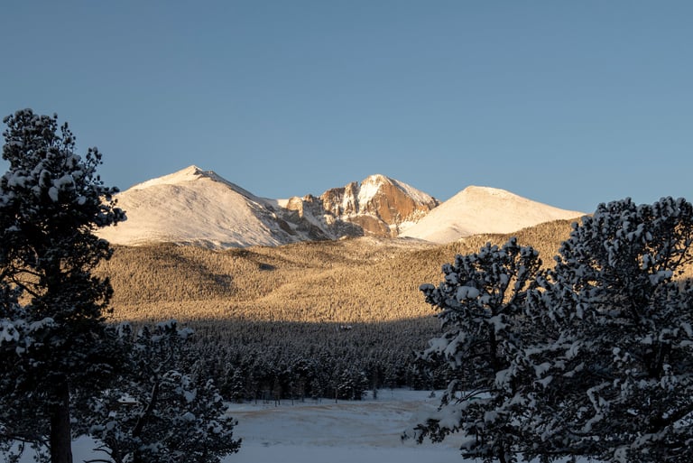 Longs Peak winter sunrise