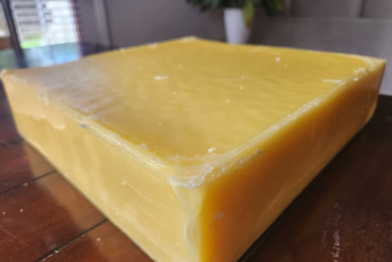 block of organic beeswax