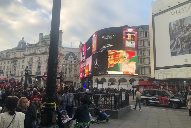 Picadilly circus Voyage Londres Toussaint 2024