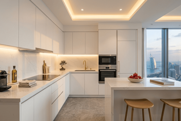 Short term rental kitchen renovation Dubai — Mostreno
