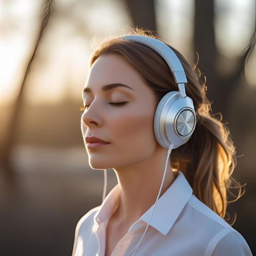 Calm person listening to rapid hypnotherapy audio for anxiety relief and emotional reset – EnglishTh