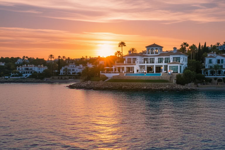 Fractional Logic a sunset over a body of water holiday home
