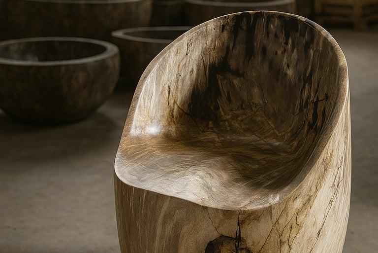 Petrified Wood Chair by Arcanum