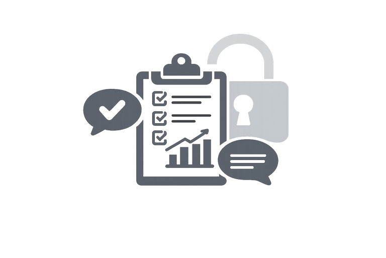 Ikona symbolizująca transparentny proces inwestycyjny w nieruchomościach inwestycyjnych