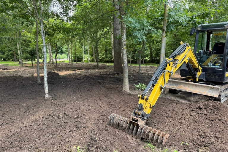 juodzemio lyginimas, sklypo lyginimas, reljefo lyginimas