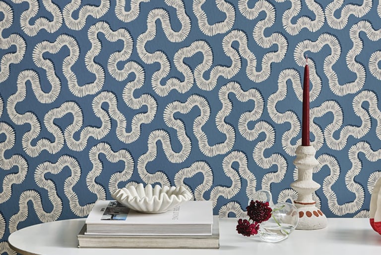 papier peint romo kezia boathouse bleu