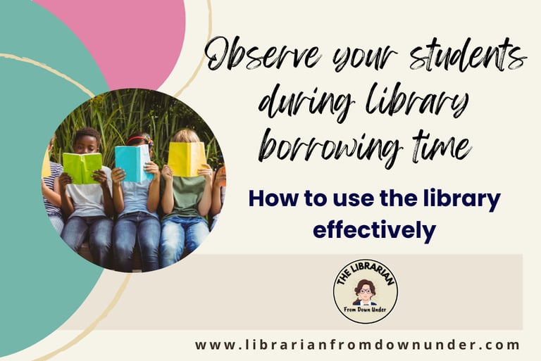 image for observe your students during library borrowing time
