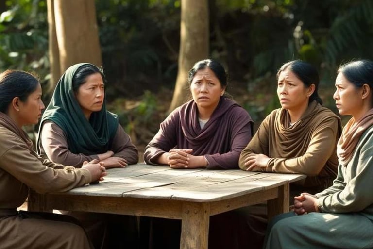 các chị em họp bàn nhau