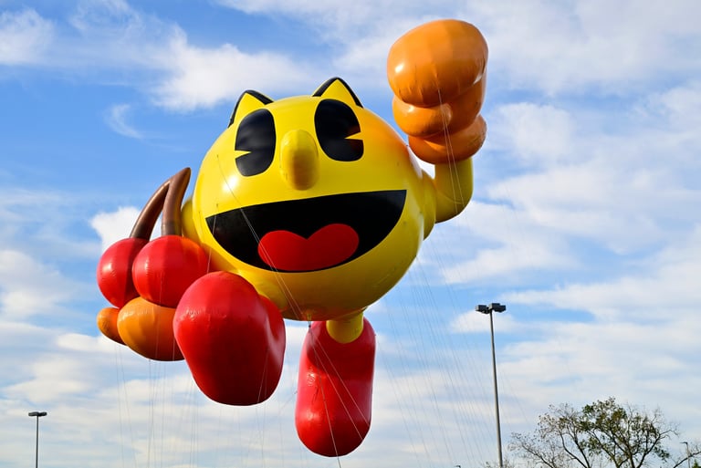 New Pac Man Balloon, front view, 2025