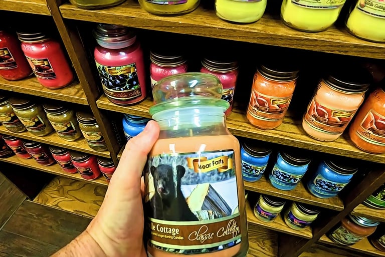 In the Village you can find a Bear Farts Candle