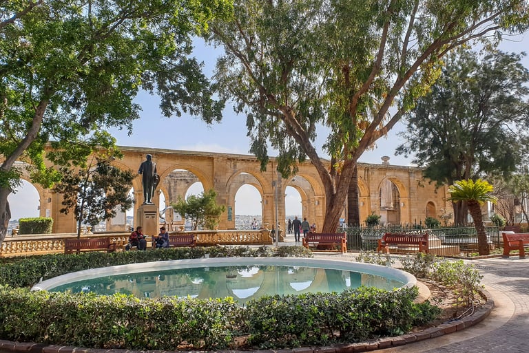malta valetta upper barakka gardens