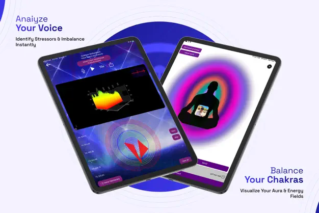 Tablets showing voice analysis