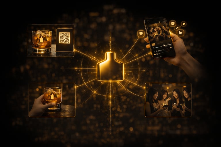 hospitality engagement graphic showing connected phone interaction