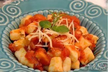 Nhoque low carb de frango com ricota