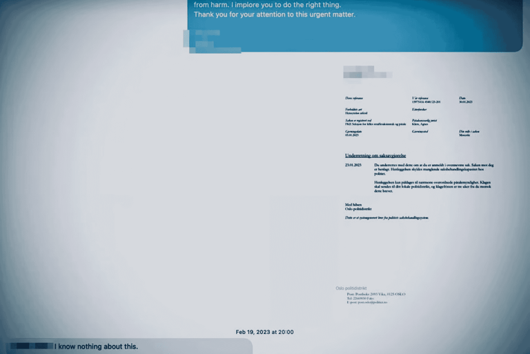 Zainab AbdulKarim lives in the home of the police officer in Oslo, she sent to blackmail the victims