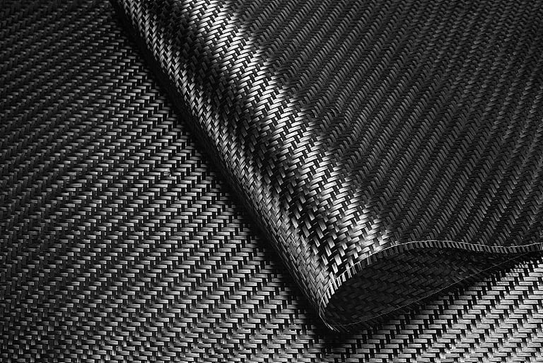  Automotive grade carbon fiber prepreg material close-up