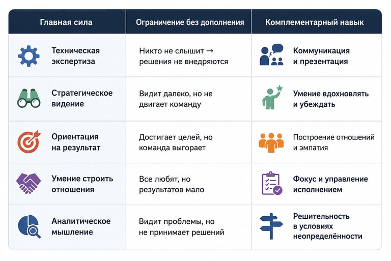 Таблица навыков и ограничений | Самат Панов