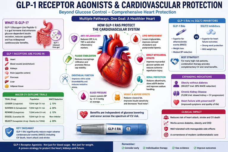 which glp 1 is best for inflammation GLP-1 Receptor Agonists and Cardiovascular Protection: Evidence from CVOT  Trials Explained