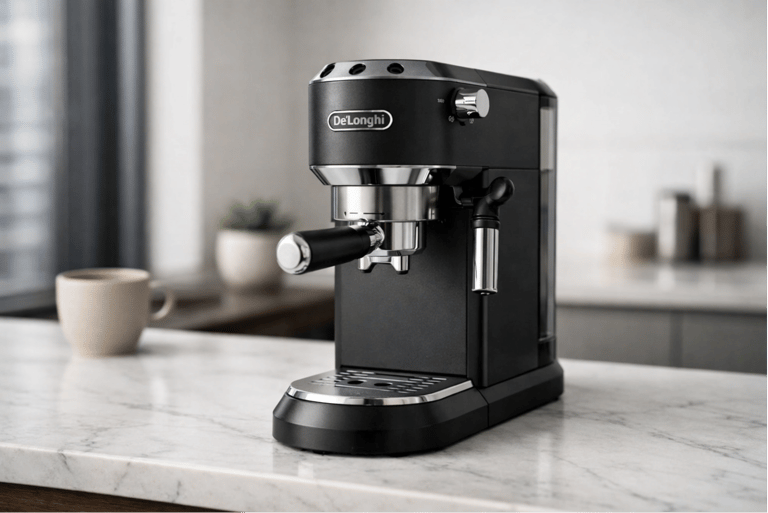 De'Longhi Dedica ultracompacta em pequena cozinha urbana