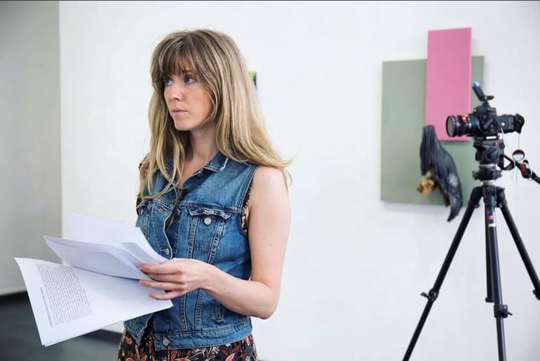 Marianne Morris, reading poems at Zic Zerp Galerie, Rotterdam, 2017
