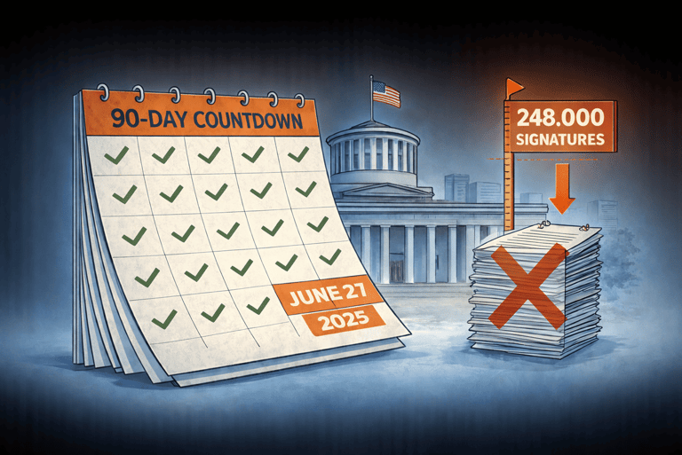 Ohio SB1 2025 90-day window to challenge