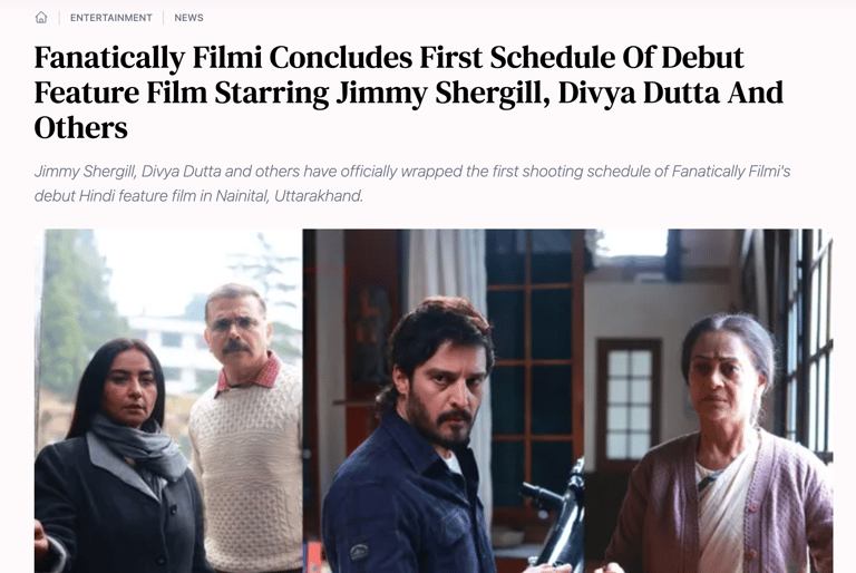 Fanatically Filmi concludes its first schedule in Nainital, Uttarakhand.