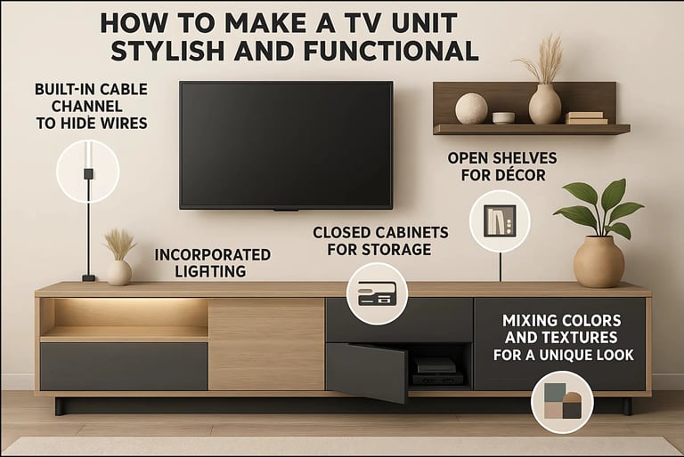 make your TV unit stylish and functional