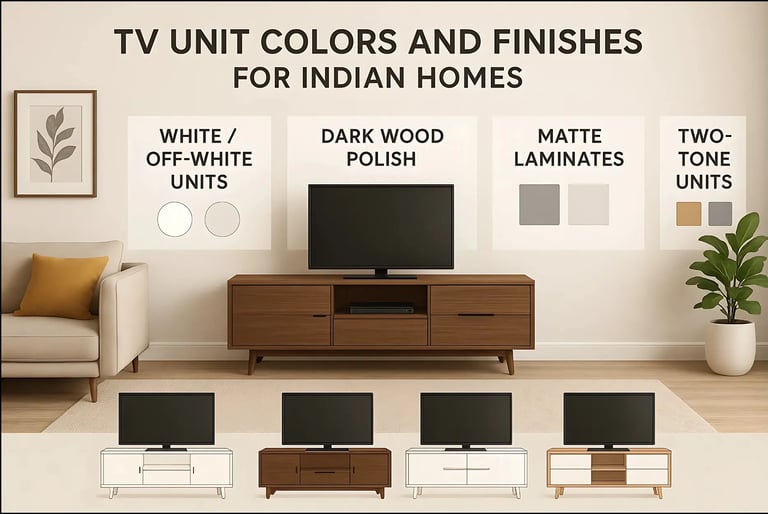TV Unit colors and finishes