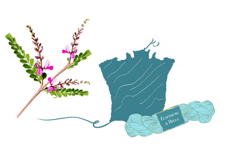 illustration of indigo plant; a dye plant we use for our yarn