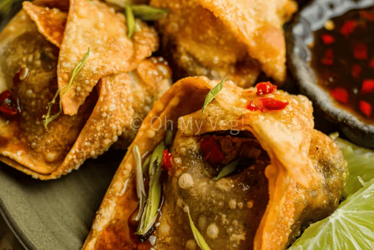 Crispy Oyster Mushroom Wontons