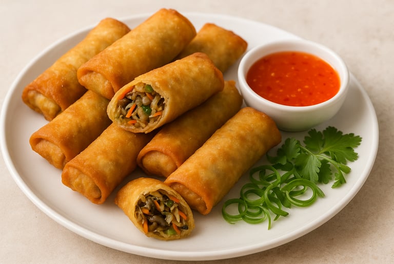 Oyster Mushroom Spring Roll