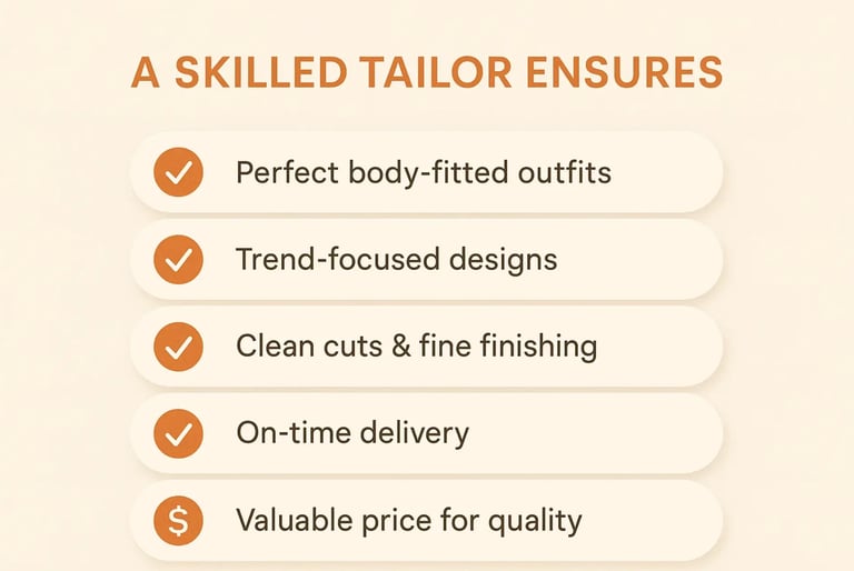 skilled tailor Quality